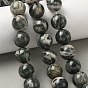 Природные зебры яшмы бисер нитей, круглые