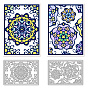 2шт 2 стили мандала тема углеродистая сталь трафареты для резки, для diy scrapbooking, Фотоальбом, декоративная бумага для тиснения, форма для поздравительных открыток