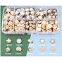 Plastic Shank Buttons, 1-Hole, Imitation Pearl Buttons & Alloy Buttons, Mixed Shapes