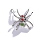 Alloy Rhinestone Pendants, Spider