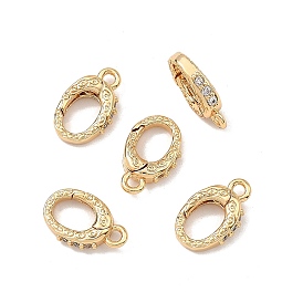 SHEGRACE Brass Micro Pave Clear Cubic Zirconia Spring Gate Rings, Lead Free & Cadmium Free & Nickel Free