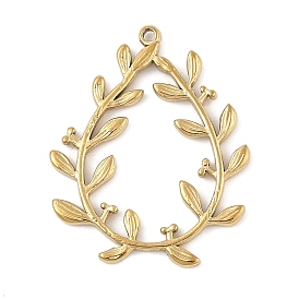 304 подвески из нержавеющей стали, каплевидная форма с подвесками в виде листьев, вакуумное покрытие pvd