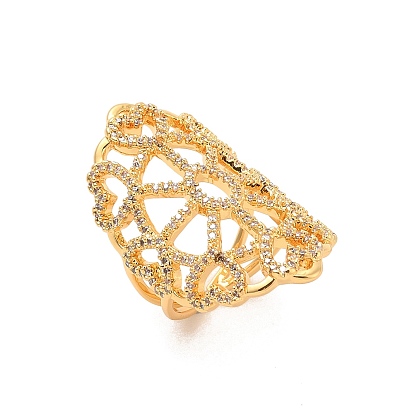 Brass Micro Pave Cubic Zirconia Rings