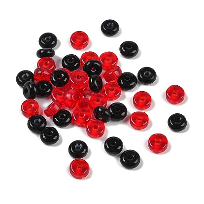 Стеклянные бусины прозрачных цветов, пончик