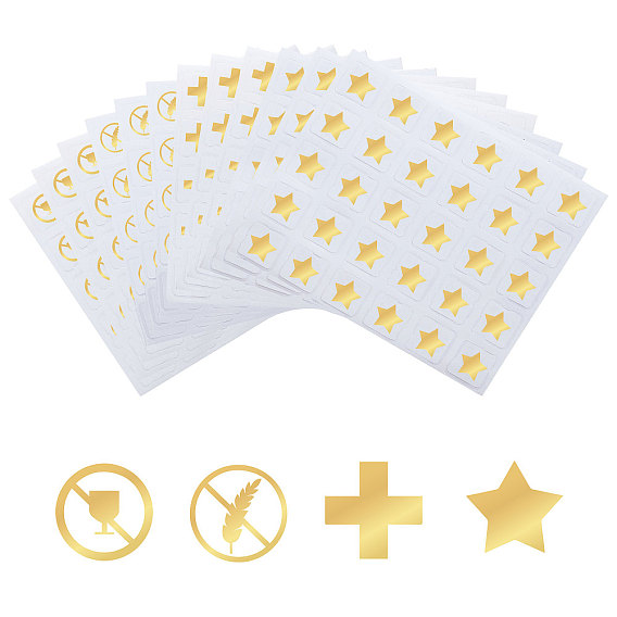 80 листы 4 шаблоны ПВХ водонепроницаемые самоклеящиеся наклейки наборы, мультяшные наклейки для украшения подарочных карт, торт/животное/овощ/смешанный узор