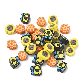 Бусины из полимерной глины , пчелы/цветок/соты