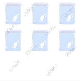 60 Stück 6 Stile rechteckige wiederverschließbare PVC-Verpackungsbeutel, selbstdichtender Beutel
