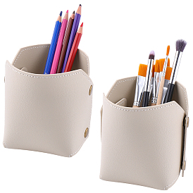 2шт. держатели для ручек из искусственной кожи, контейнеры для карандашей, с помощью кнопки сплава оснастки, колонка