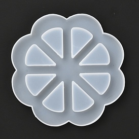 Flower Silicone Cup Mat Molds, Resin Coaster Molds, UV Resin & Epoxy Resin Craft Making