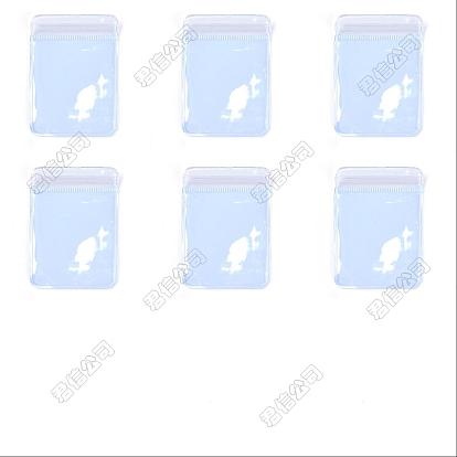 60 Stück 6 Stile rechteckige wiederverschließbare PVC-Verpackungsbeutel, selbstdichtender Beutel