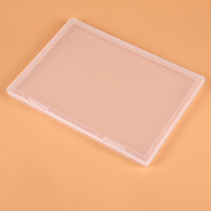Contenedor de almacenamiento de cuentas de polipropileno (pp) rectangular, con tapa abatible, Rectángulo