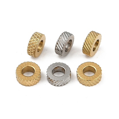 202 из нержавеющей стали бусы, текстурированный диск