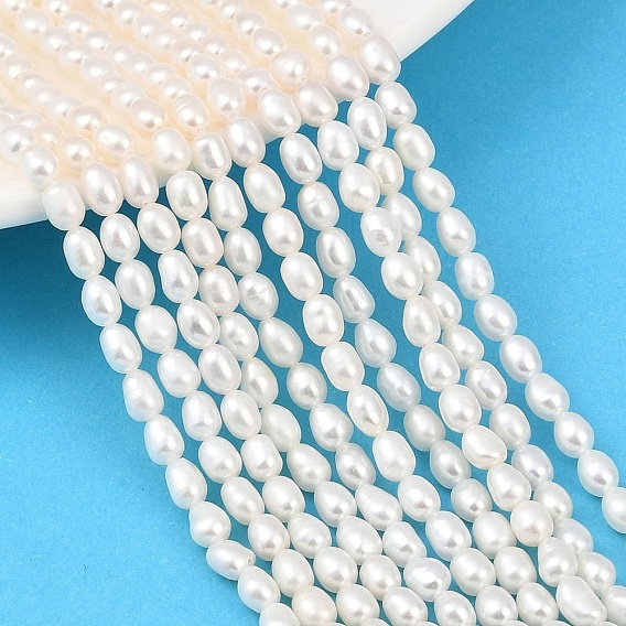 Нити из натурального культивированного пресноводного жемчуга, рис, класс 4а++