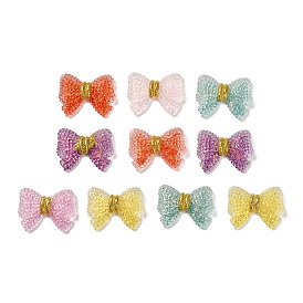 Прозрачные смолы кабошоны, бантом, с блеском порошок