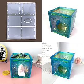 Silicone Tissue Box Molds, Resin Casting Molds, for UV Resin, Epoxy Resin Craft Making