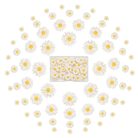 100 шт. 4 стили плоские волосы и аксессуары для костюмов украшения смоляные цветы ромашки кабошоны