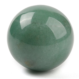 Perles de sphère d'aventurine verte naturelle, pas de trous / non percés, perles rondes à billes