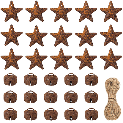 Наборы для самостоятельного изготовления подвесных украшений, включая железный кулон и джутовый шнур