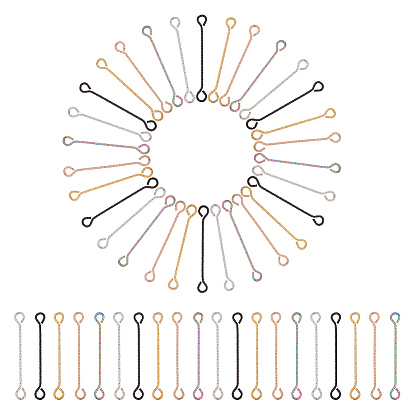 50 шт. 5 цвета 316 штифты для проушины из хирургической нержавеющей стали, двухсторонние наглазники