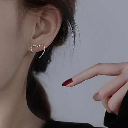 Aretes de aleación para mujer, con 925 pin de plata esterlina