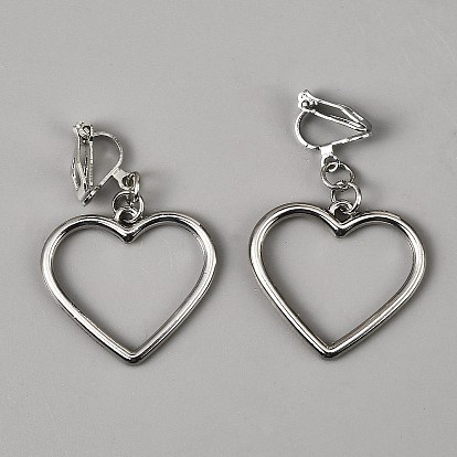 Клипсы из железа и сплава, полые сердца