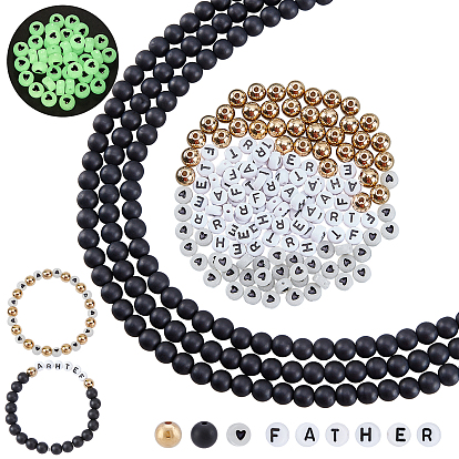 504Pcs Bead with Letter Kit for DIY Jewelry Making, Including Opaque Glass Beads Strands, CCB Plastic & Acrylic Beads