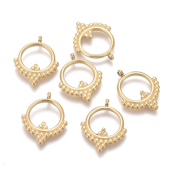 Ионное покрытие (ip) 304 подвески из нержавеющей стали с открытой задней панелью, для diy уф смолы, эпоксидная смола, Прессованные цветочные украшения, кольцо