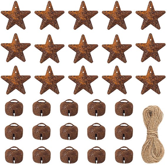 Наборы для самостоятельного изготовления подвесных украшений, включая железный кулон и джутовый шнур