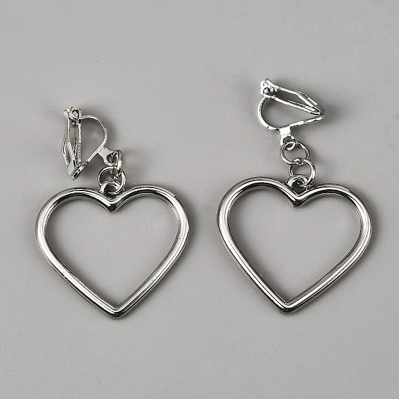 Клипсы из железа и сплава, полые сердца