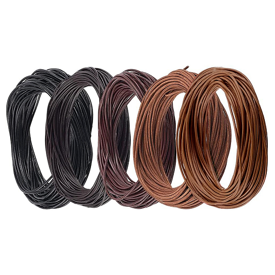 50m 5 цвета коровьей кожи шнур, круглые