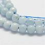 Natural Aquamarine Bead Strands, Round