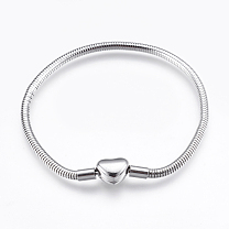 304 Stainless Steel European Style Chains Bracelet Making, with Clasps