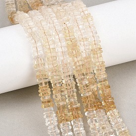 Нагретые нити из натуральных цитриновых бусин, прямоугольные бусины хейши