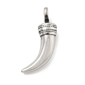 316 Surgical Stainless Steel Pendants, Horn Charm