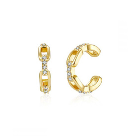 Geometric Hollow Out Clip-on Earrings - Elegant and Trendy Ear Accessories.