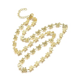 Ожерелья из латунной цепочки в виде бабочки, без свинца и без кадмия, долговечный, стойки покрытие