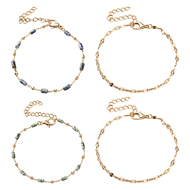 2 сумки 2 стили браслет из натуральных драгоценных камней и набор браслетов с цепочками для женщин