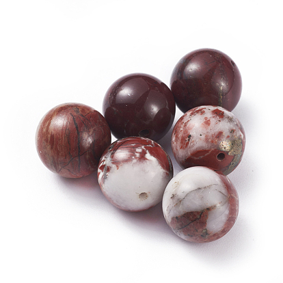 Natural Red Rainbow Jasper Beads, Round