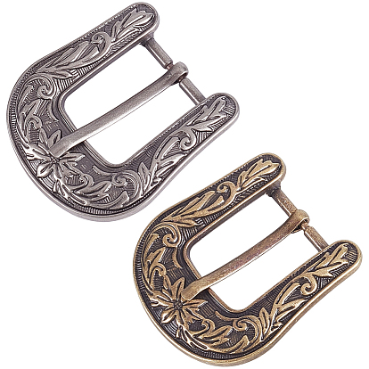 2шт. 2 цвета, центральная планка пряжки из сплава в тибетском стиле, U-образный