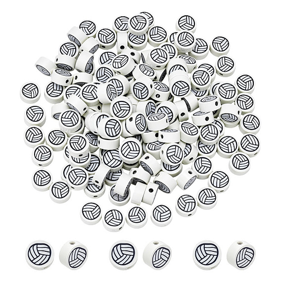 150 бусины из полимерной глины ручной работы., волейбол