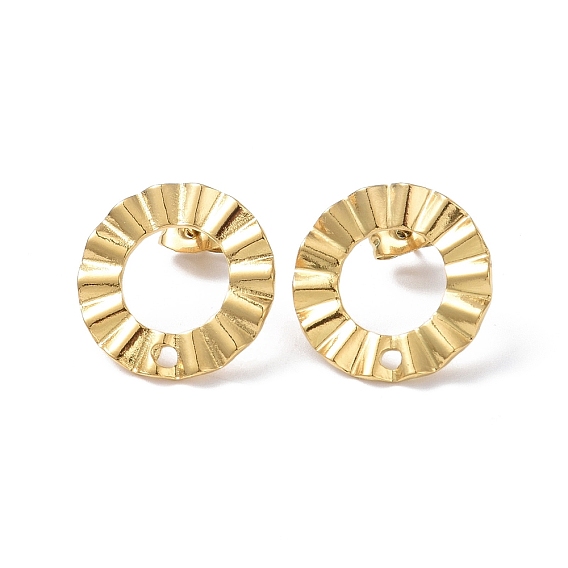 Ion Plating(IP) 304 Stainless Steel Stud Earring Finding, Ring