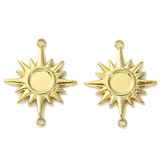 304 Stainless Steel Cabochon Connector Settings, Sun