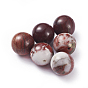 Natural Red Rainbow Jasper Beads, Round