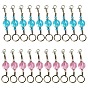Gorgecraft 20Pcs 2 Colors DIY Keychain Making Kits, including Transparent Acrylic Beads, Iron Coil Cord Ends & Open Jump Rings, Zinc Alloy Lobster Claw Clasps, Tibetan Style Alloy Daisy Spacer Beads