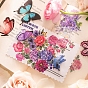 50pcs autocollants décoratifs papillon et fleur pour animaux de compagnie, pour scrapbooking diy