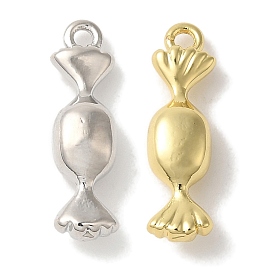 Rack Plating Brass Pendants, Cadmium Free & Lead Free, Long-Lasting Plated, Candy