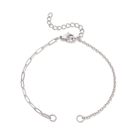 304 изготовление браслета из цепей-скрепок из нержавеющей стали, не тускнеет