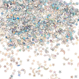 105g пластиковое конфетти в форме звезды и луны, для украшения праздничного стола и стен