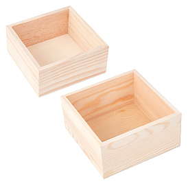 Caja de almacenamiento de madera, sin tapa de caja