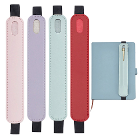 4 шт. 4 цветной чехол для ручки из искусственной кожи, держатель для карандашей на резинке для блокнота, для офиса и школьных принадлежностей, прямоугольные